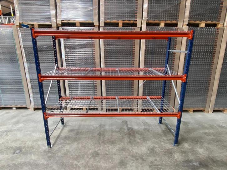 Grootvakstelling met roosters, Zakelijke goederen, Kantoor en Winkelinrichting | Magazijn, Stelling en Opslag, Ophalen of Verzenden