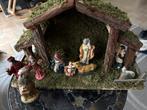 Kerststal met 9 figuren, Ophalen of Verzenden