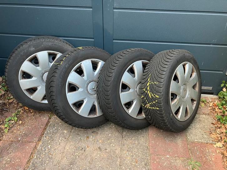 4 Winterbanden op stalen velgen voor Citroën C4, Auto-onderdelen, Banden en Velgen, Banden en Velgen, Winterbanden, 16 inch, 205 mm