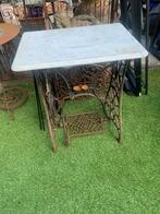Gietijzeren tafel met marmeren blad, Ophalen, Gebruikt, Rechthoekig, Overige materialen