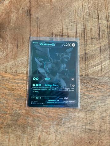 Zekrom Ex BLK 172 - Blackbolt Pokemon kaart beschikbaar voor biedingen