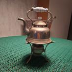 Antieke theepot met spiritusbrander, Ophalen of Verzenden