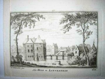 155/ Poederoijen Loevestein  Kopergravure 18e Eeuw beschikbaar voor biedingen