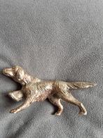 Verzilverd beeldje massief Ierse setter hond 4,5cm hoog, Ophalen of Verzenden