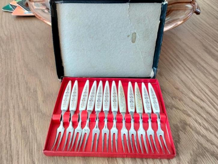 Cocktailvorkjes/Voorgerecht vorkjes in doos. LAATSTE KANS!, Huis en Inrichting, Keuken | Servies, Gebruikt, Overige typen, Overige stijlen