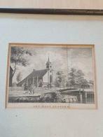 gravure 't Dorp Slooten kerk Sloterdijk Carel F. Bendorp, Antiek en Kunst, Kunst | Etsen en Gravures, Ophalen