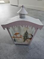 Kerst lantaarn wit met sneeuw effect, Diversen, Kerst, Ophalen of Verzenden, Nieuw