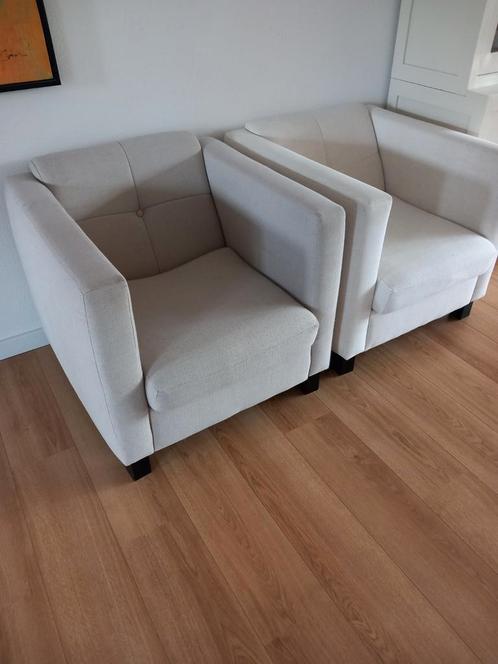 TEAB 2x Jan des Bouvrie Fauteuil, Huis en Inrichting, Fauteuils, Gebruikt, Hout, Stof, 75 tot 100 cm, 75 tot 100 cm, Ophalen