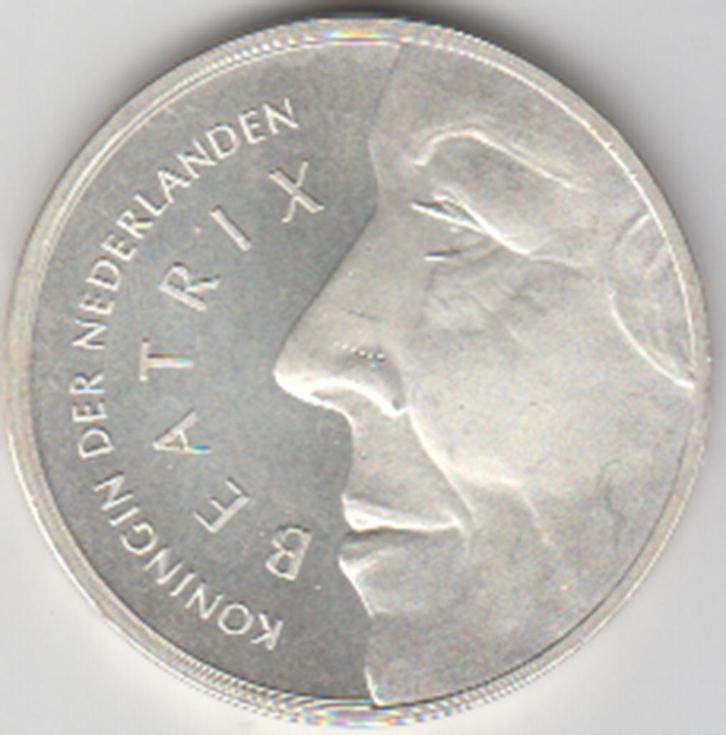 Nederland 50 gulden BEATRIX & CLAUS 1991 zilver UNC, Postzegels en Munten, Munten | Nederland, Losse munt, 50 gulden, Koningin Beatrix