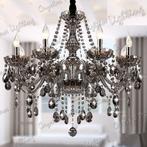 Eigentijdse Kristallen Design Kroonluchter. 8 x E14 Lampen., Ophalen of Verzenden, Nieuw, Glas