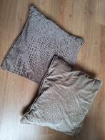 Mooie sierkussens  40 x 40, Ophalen, Zo goed als nieuw, Beige, Vierkant