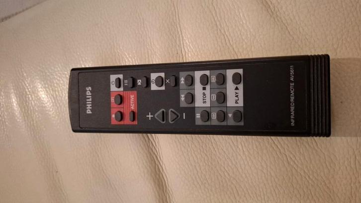 Retro: Philips RC5 afstandsbediening voor VHS videorecorder, Audio, Tv en Foto, Afstandsbedieningen, Vhs, Ophalen of Verzenden