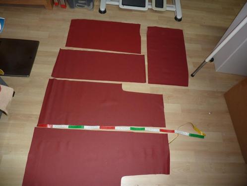 Middenrood A kwaliteit soepel echt leer rundleer, Hobby en Vrije tijd, Stoffen en Lappen, Nieuw, Leer of Kunstleer, 30 tot 120 cm