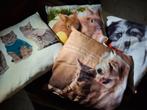 Kussens met dierenprint, Huis en Inrichting, Woonaccessoires | Kussens, Ophalen of Verzenden, Zo goed als nieuw, Overige kleuren