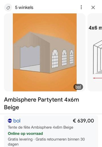 prachtige partytent als nieuw 2 maal opgezet beschikbaar voor biedingen