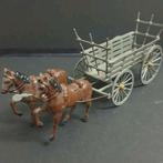 Vintaged Paarden met hooiwagen Made in France S. R. metaal, Gebruikt, Ophalen of Verzenden