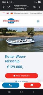 Kotter woon reisschip. Zeer geschikt  voor Frankrijk., Watersport en Boten, Speedboten, Ophalen, Gebruikt, Staal, Binnenboordmotor