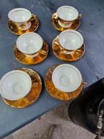 Zes gouden Barock Waldershof kop en schotels, Ophalen of Verzenden