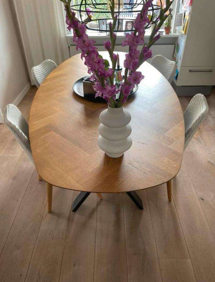 Witte eetkamerstoelen vincent sheppard, Huis en Inrichting, Stoelen, Zo goed als nieuw, Wit, Ophalen