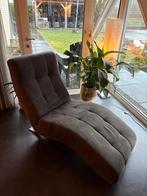 Luxe grijze ligbank / chaise longue, Ophalen, Eenpersoons, Zo goed als nieuw, Minder dan 150 cm