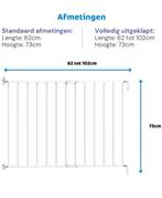 Noma Metalen Schroefhekje 62-102cm - Wit, 100 tot 115 cm, Ophalen of Verzenden, Zo goed als nieuw, Metaal of IJzer