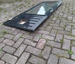 Groene witte deur met kattenluik, Doe-het-zelf en Verbouw, Ophalen of Verzenden, Glas
