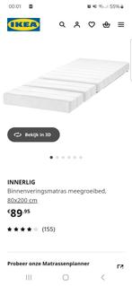 Meegroeimatras, Huis en Inrichting, Slaapkamer | Matrassen en Bedbodems, Ophalen, Zo goed als nieuw, Eenpersoons, 200 cm