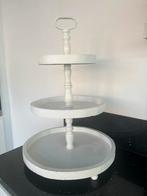 Grote houten etagère mooi wit  ronde bladen, Ophalen of Verzenden, Zo goed als nieuw