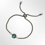 Prachitge armband met paua shell, 18k verguld rvs., Verzenden, Nieuw, Goud, Staal