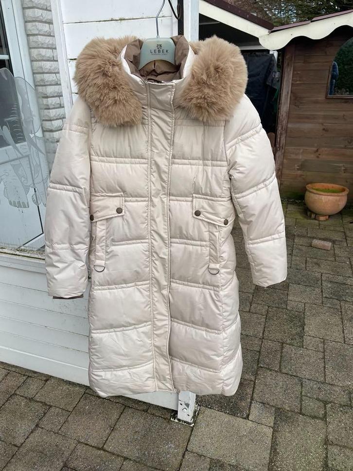 Damesjas M, gebroken wit, Kleding | Dames, Jassen | Winter, Zo goed als nieuw, Maat 38/40 (M), Wit, Ophalen of Verzenden