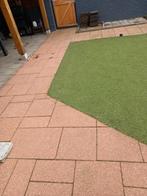 Rode betonnen terrastegels, Tuin en Terras, Tegels en Klinkers, Ophalen, Gebruikt, 10 m² of meer, Beton