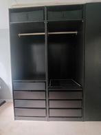 Ikea pax kast zwart/bruin, Ophalen, Gebruikt, 50 tot 75 cm, 200 cm of meer