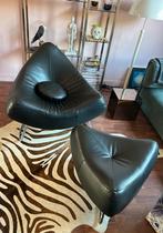 Vintage design stoel fauteuil, Huis en Inrichting, Fauteuils, Ophalen, Gebruikt, 50 tot 75 cm, Leer