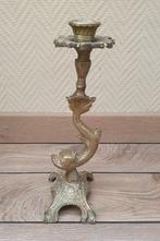 Empire stijl bronzen kandelaar met een dolfijn, Antiek en Kunst, Ophalen of Verzenden, Koper of Brons