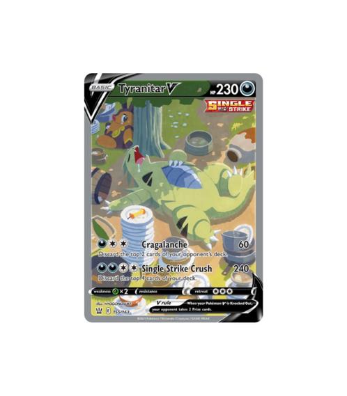 Pokemon Tyranitar V Battle Styles Alt Full Art #155 Mint, Hobby en Vrije tijd, Verzamelkaartspellen | Pokémon, Zo goed als nieuw