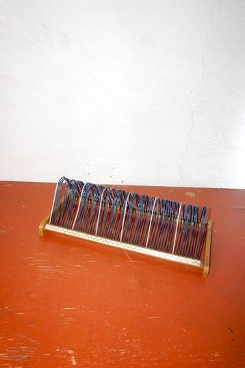Vintage Plattofix LP-rek uit de jaren 70 * blauw * Duits  beschikbaar voor biedingen