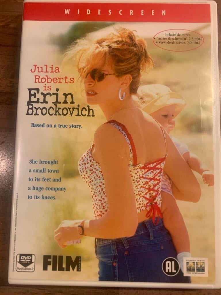 Erin Brokovich DVD - Julia Roberts, Cd's en Dvd's, Vanaf 12 jaar, Ophalen of Verzenden, Zo goed als nieuw, Waargebeurd drama