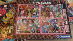 Puzzels Monster High (4 in 1 doos), Ophalen of Verzenden, Minder dan 500 stukjes, Gebruikt