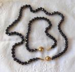 Granaten armband en ketting met 14 kr gouden slot, Sieraden, Tassen en Uiterlijk, Kettingen, Ophalen of Verzenden, Zo goed als nieuw