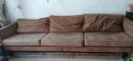 Cognac kleurige bank 4 zits, Huis en Inrichting, Gebruikt, 75 tot 100 cm, Ophalen of Verzenden, 200 tot 250 cm