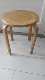 Vintage houten kruk Ikea Frosta jaren 90, Huis en Inrichting, Krukjes, Ophalen of Verzenden, Gebruikt, Hout