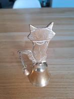 Vintage messing poes met bel – decoratief beeldje, Ophalen of Verzenden