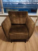 Olijfgroene fauteuil te koop, Huis en Inrichting, Fauteuils, Ophalen, Zo goed als nieuw, 75 tot 100 cm, 50 tot 75 cm