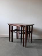 Vintage Deense mimiset/nesting tables in palissander, Ophalen, 50 tot 100 cm, Onbekend, Zo goed als nieuw