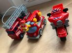 Brandweer set 2 kraanwagens en een motor, Ophalen of Verzenden, Gebruikt