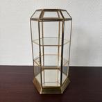 Miniatuur Vintage Messing Vitrine Kastje, Display Kastje, Huis en Inrichting, Kasten | Vitrinekasten, Met plank(en), Minder dan 50 cm