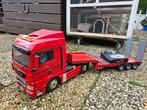 Tamiya TGX MAN met Bruder dieplader, Hobby en Vrije tijd, Modelbouw | Auto's en Voertuigen, Ophalen, Gebruikt, Groter dan 1:32