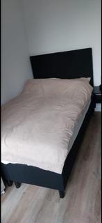 Bed Jysk 120x200 cm + hoofdbord + beide kanten opslag, Huis en Inrichting, Ophalen, Tweepersoons, Zo goed als nieuw, 120 cm