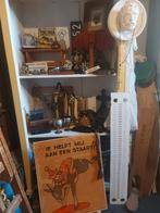 Oude emaille vloeistof peilschaal meter ca 100 cm x 15 cm, Ophalen of Verzenden