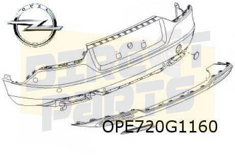 Opel Grandland X (11/17-8/21) achterbumper zwart (bij zilver, Auto-onderdelen, Carrosserie en Plaatwerk, Bumper, Opel, Achter